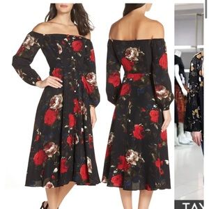 Off the shoulder floral maxi dress